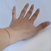 Dainty Morse Code Bracelet - Dainty 14K Gold & Silver Jewelry by Olivia Cactus