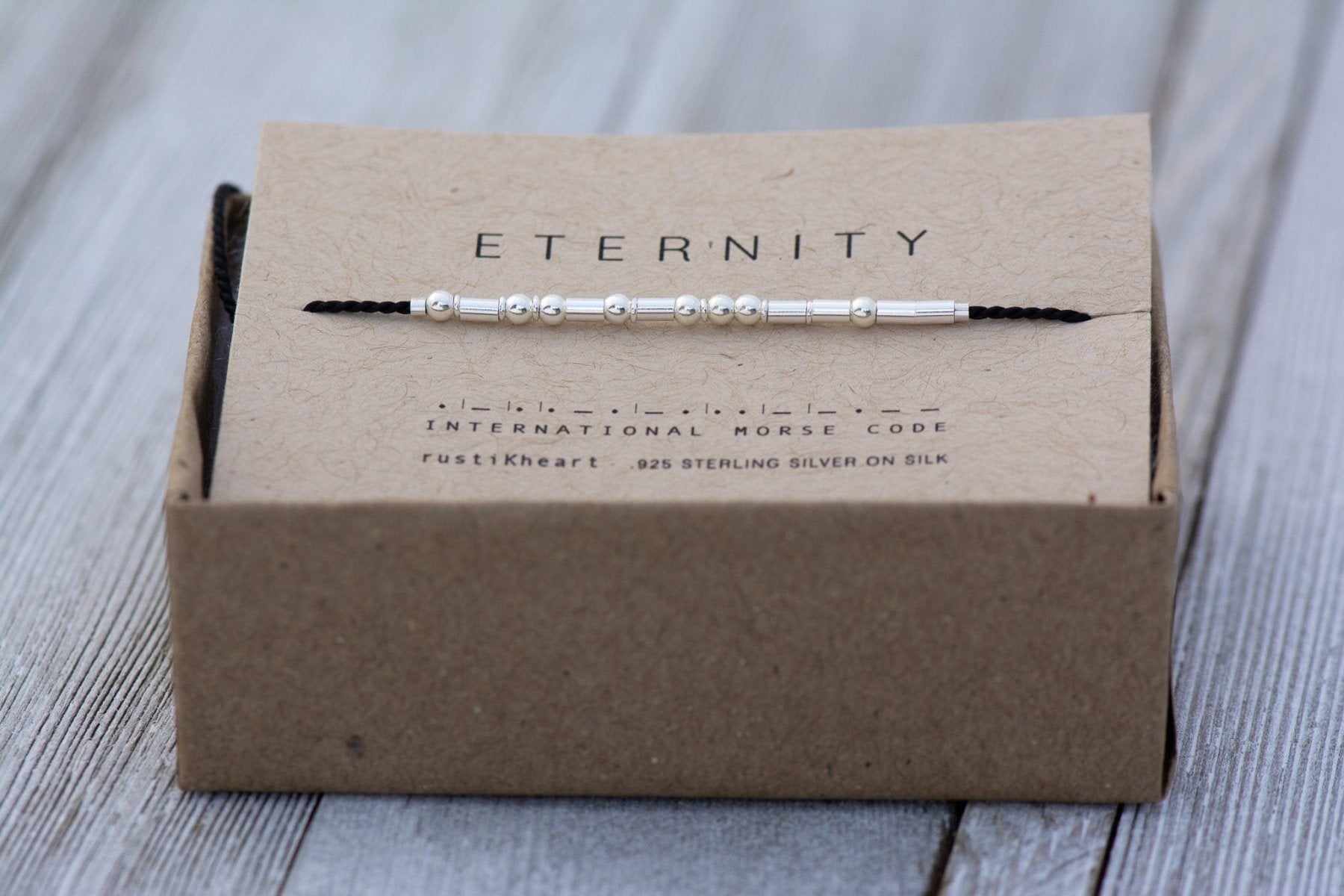 Eternity Morse Code Bracelet - Dainty 14K Gold & Silver Jewelry by Olivia Cactus