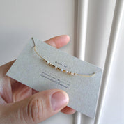 Faith Morse Code Bracelet on Chain - Dainty 14K Gold & Silver Jewelry by Olivia Cactus
