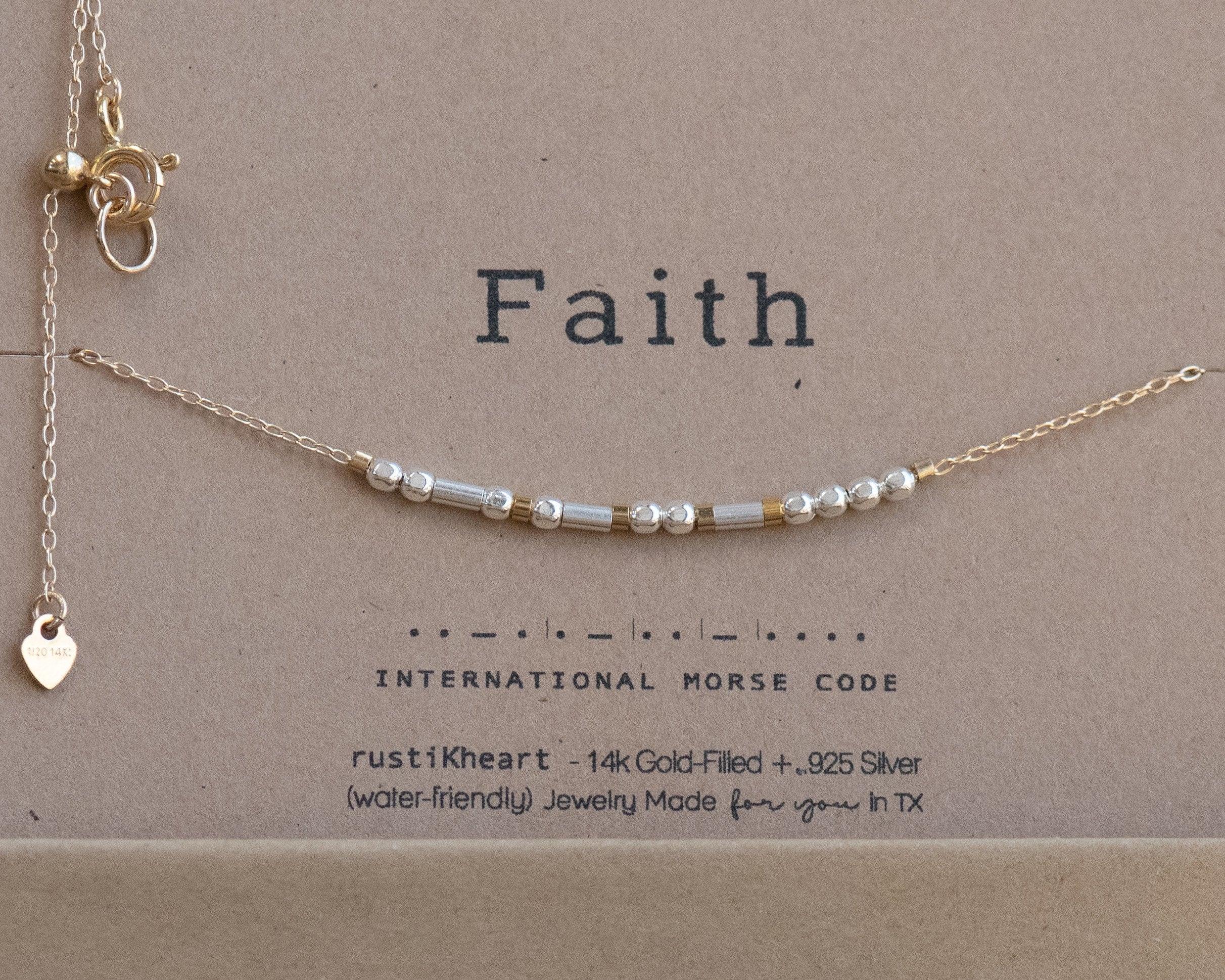 Faith Necklace Gold - Mila Morse and Dainty Jewelry by Olivia Cactus