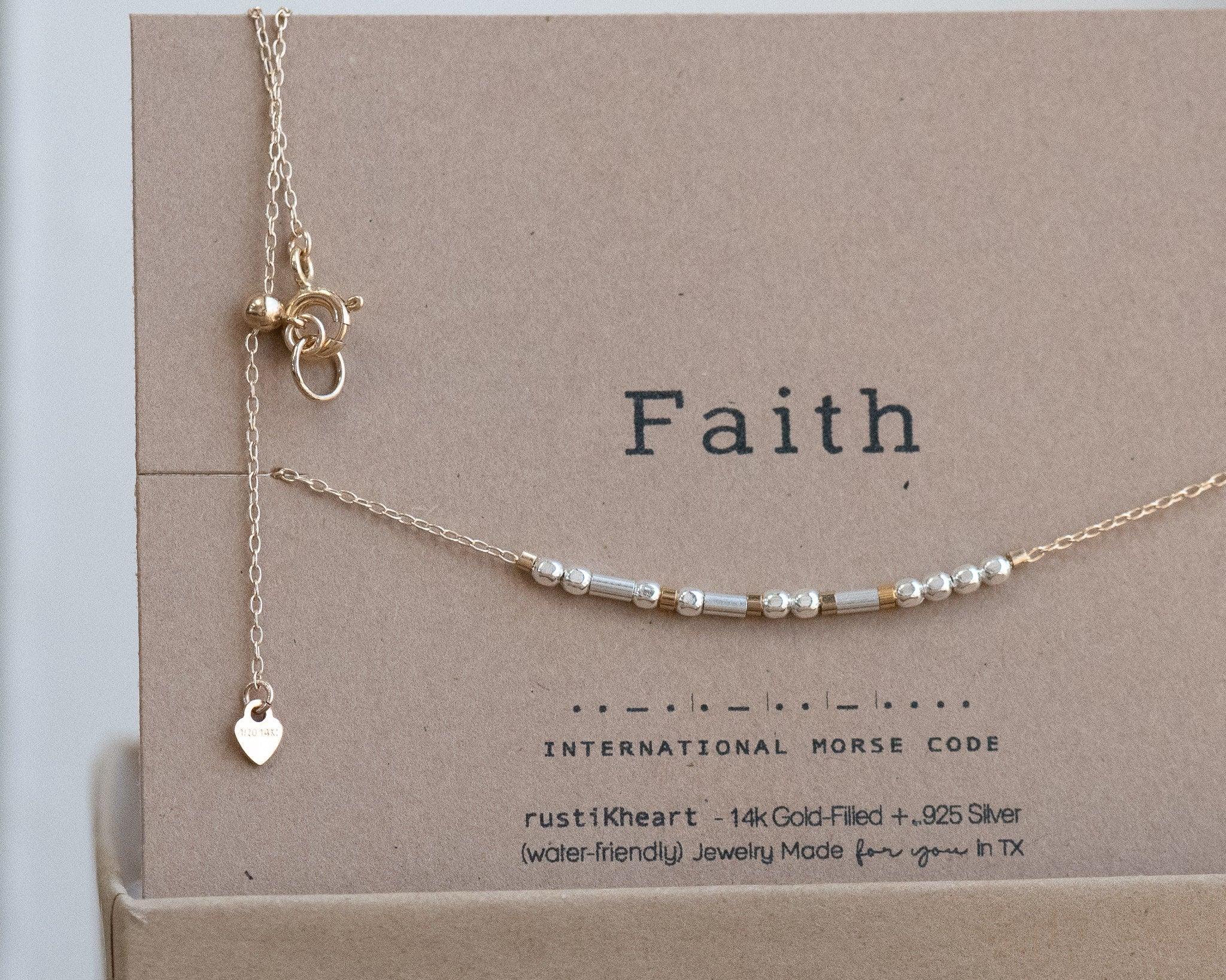 Faith Necklace Gold - Mila Morse and Dainty Jewelry by Olivia Cactus