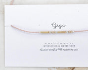 Gigi Morse Code Bracelet - Dainty 14K Gold & Silver Jewelry by Olivia Cactus