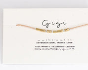 Gigi Morse Code Bracelet - Dainty 14K Gold & Silver Jewelry by Olivia Cactus