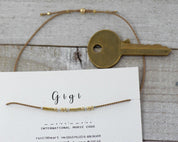 Gigi Morse Code Bracelet - Dainty 14K Gold & Silver Jewelry by Olivia Cactus
