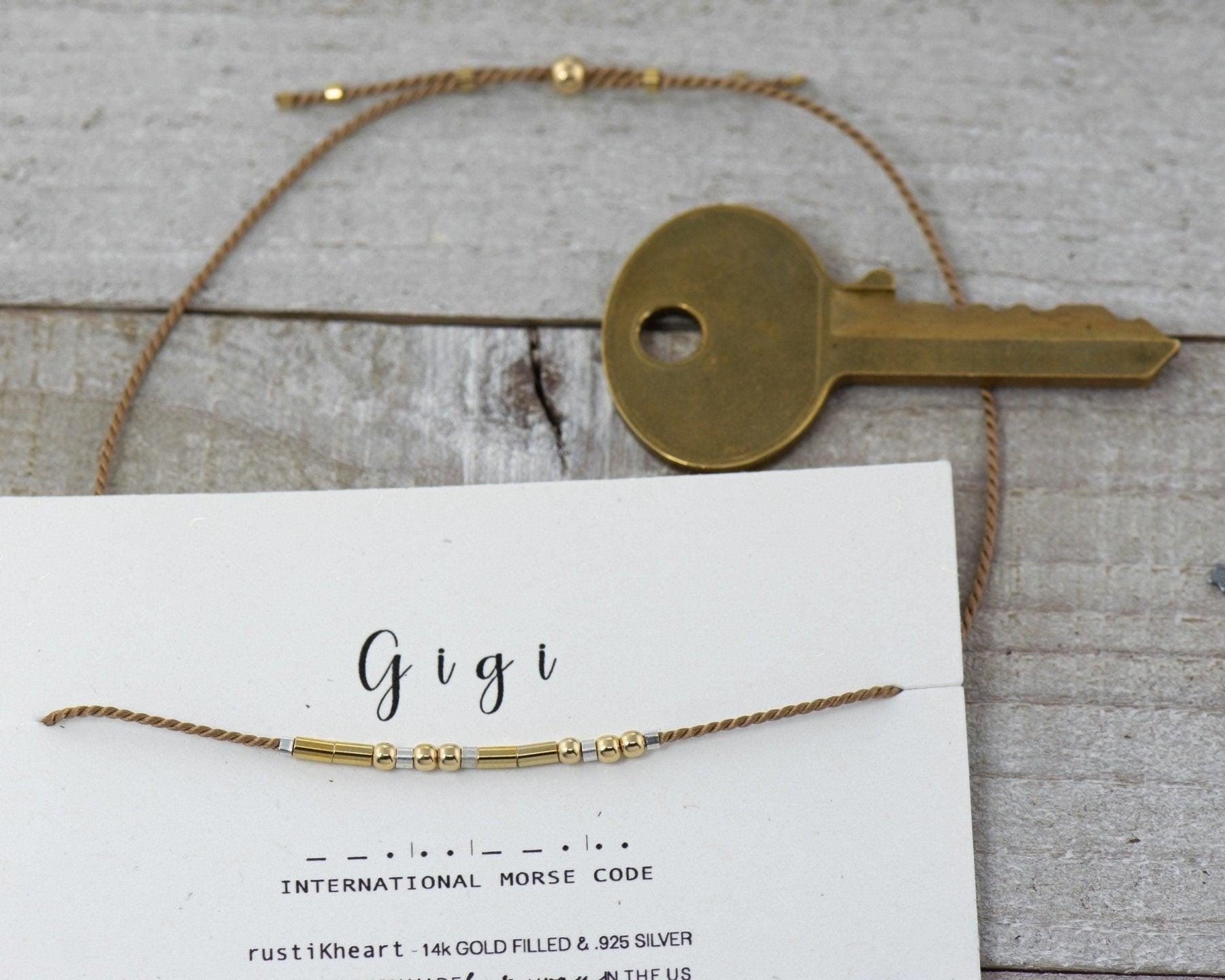 Gigi Morse Code Bracelet - Dainty 14K Gold & Silver Jewelry by Olivia Cactus