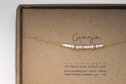 Godmother Morse Code Bracelet - Dainty 14K Gold & Silver Jewelry by Olivia Cactus