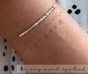 Godmother Morse Code Bracelet - Dainty 14K Gold & Silver Jewelry by Olivia Cactus