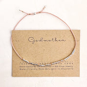 Godmother Morse Code Bracelet - Dainty 14K Gold & Silver Jewelry by Olivia Cactus