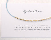 Godmother Morse Code Bracelet - Dainty 14K Gold & Silver Jewelry by Olivia Cactus
