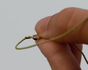 Gold Diamond Cut CZ on Silk Cord Bracelet - Dainty 14K Gold & Silver Jewelry by Olivia Cactus