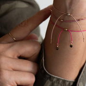 Grandma Morse Code Bracelet - Dainty 14K Gold & Silver Jewelry by Olivia Cactus