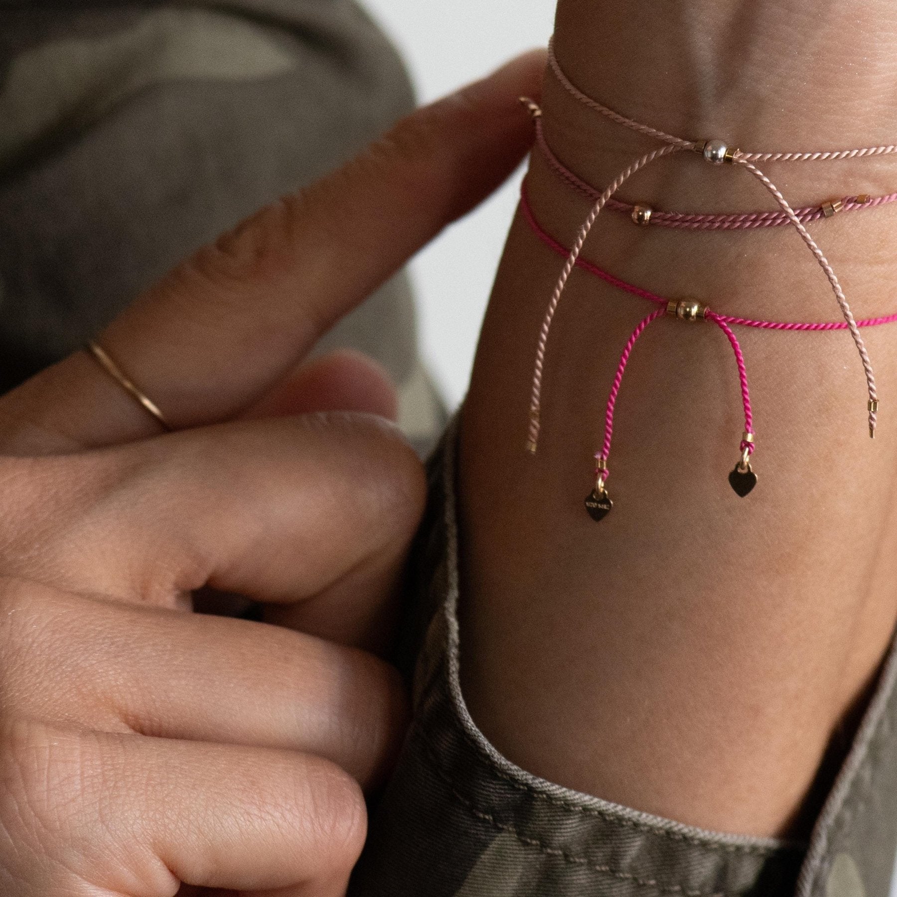 Grandma Morse Code Bracelet - Dainty 14K Gold & Silver Jewelry by Olivia Cactus