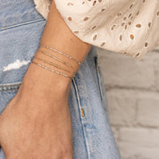 Grandma Morse Code Bracelet - Dainty 14K Gold & Silver Jewelry by Olivia Cactus