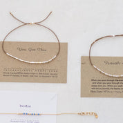 Grandma Morse Code Bracelet - Dainty 14K Gold & Silver Jewelry by Olivia Cactus