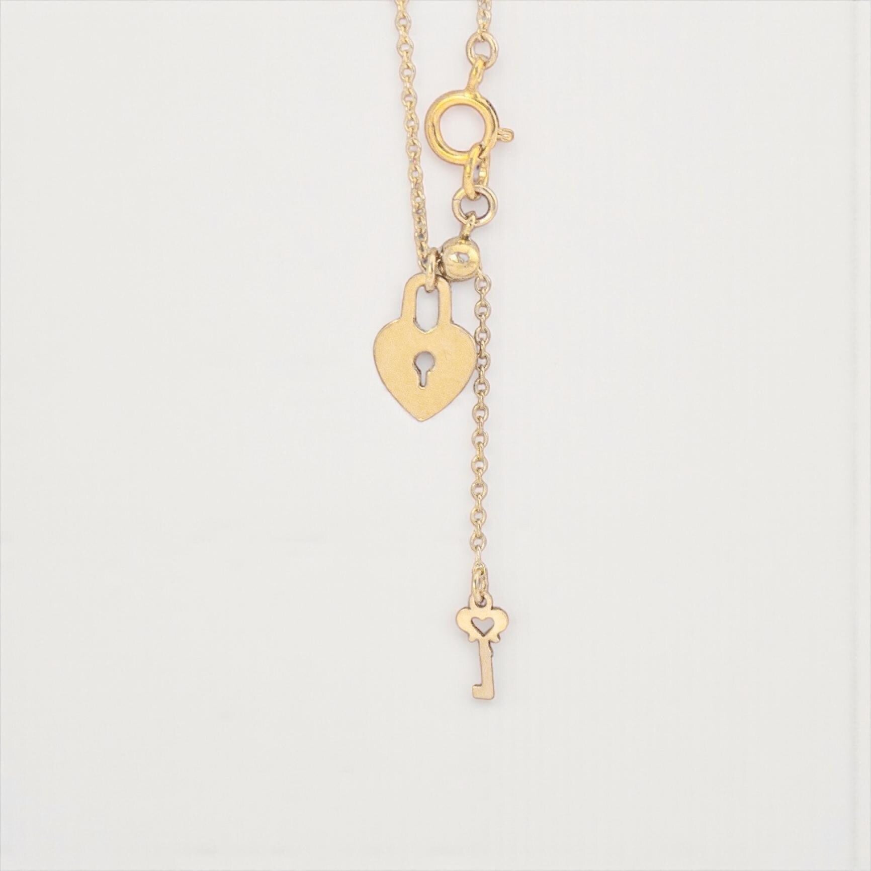 Heart Lock Necklace - Dainty 14K Gold & Silver Jewelry by Olivia Cactus