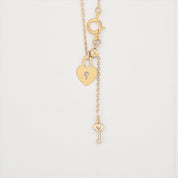 Heart Lock Necklace - Dainty 14K Gold & Silver Jewelry by Olivia Cactus