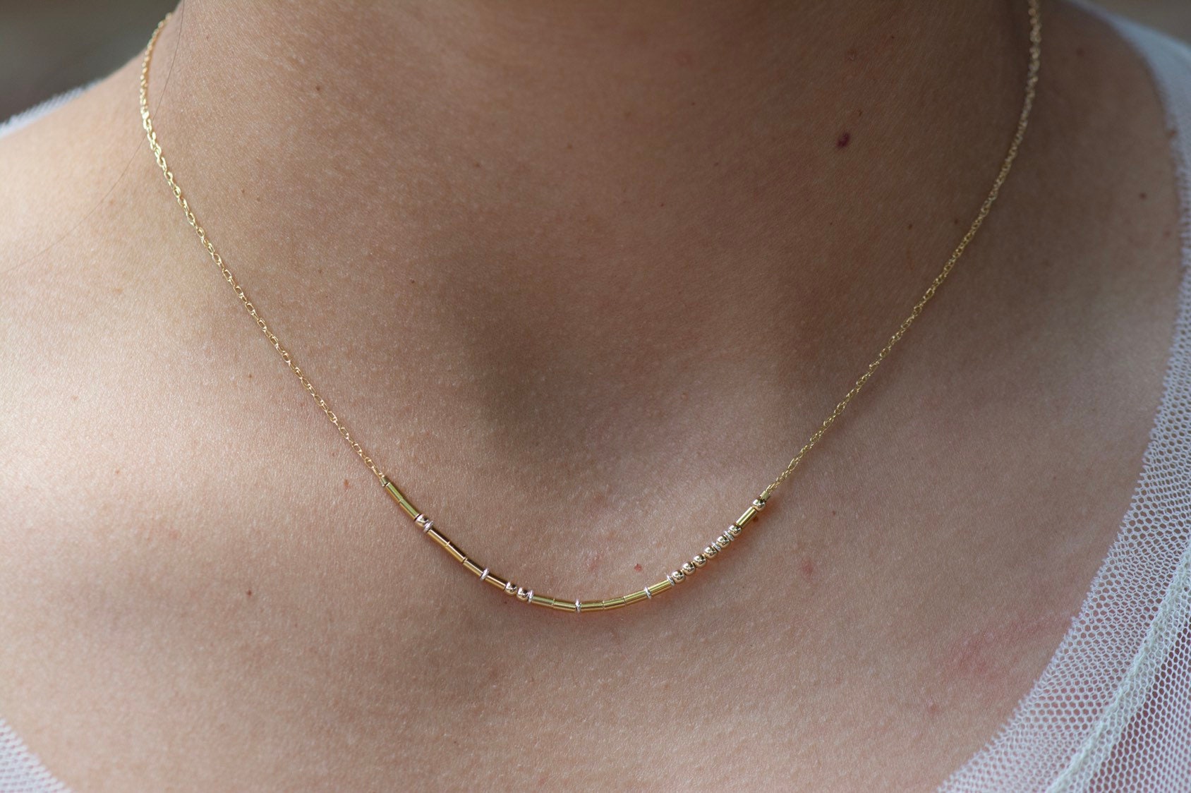 Auntie Morse Code Necklace