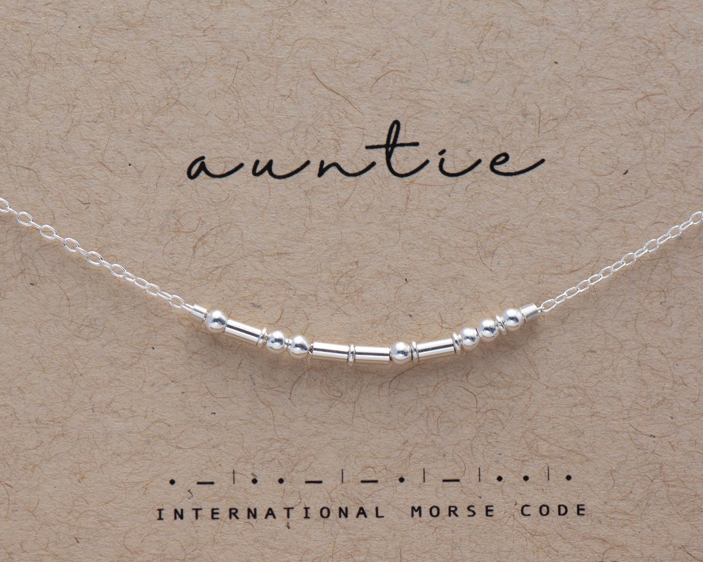 Auntie Morse Code Necklace