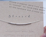 Custom Sterling Silver Morse Code Necklace: Personalized Aunt Gift