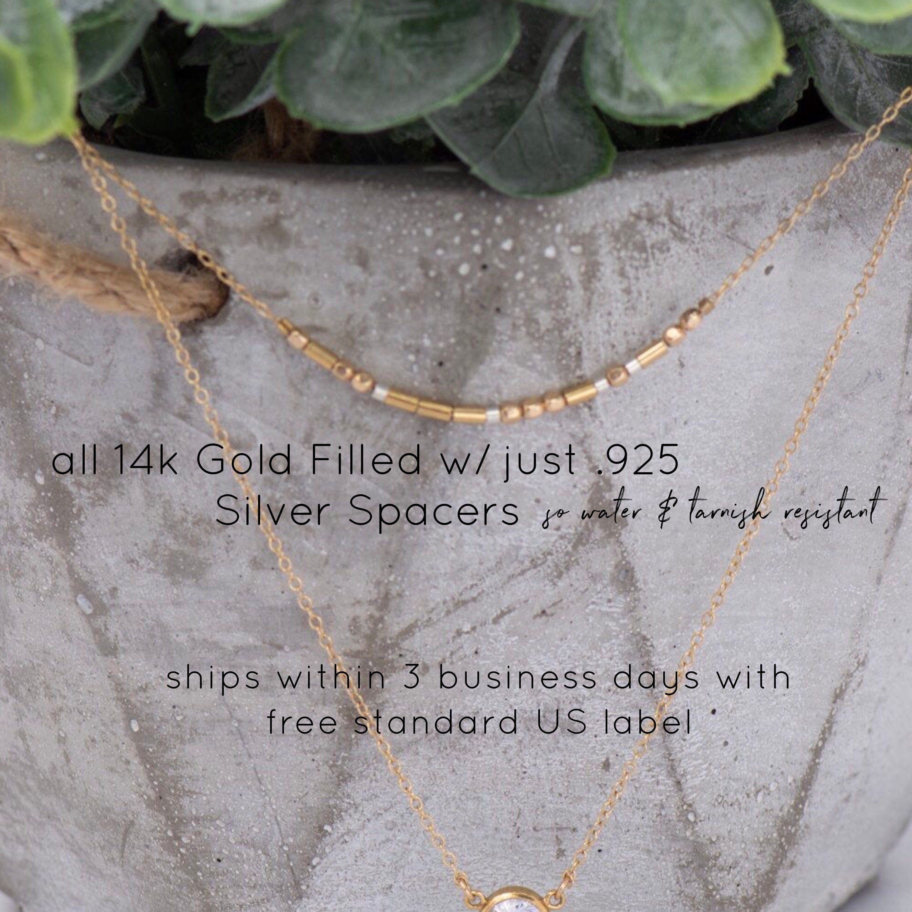 Custom Gold Filled Morse Code Necklace