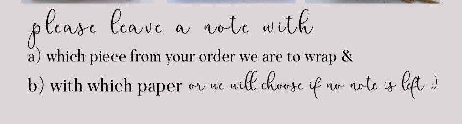 Gift Wrap Service for Your Order