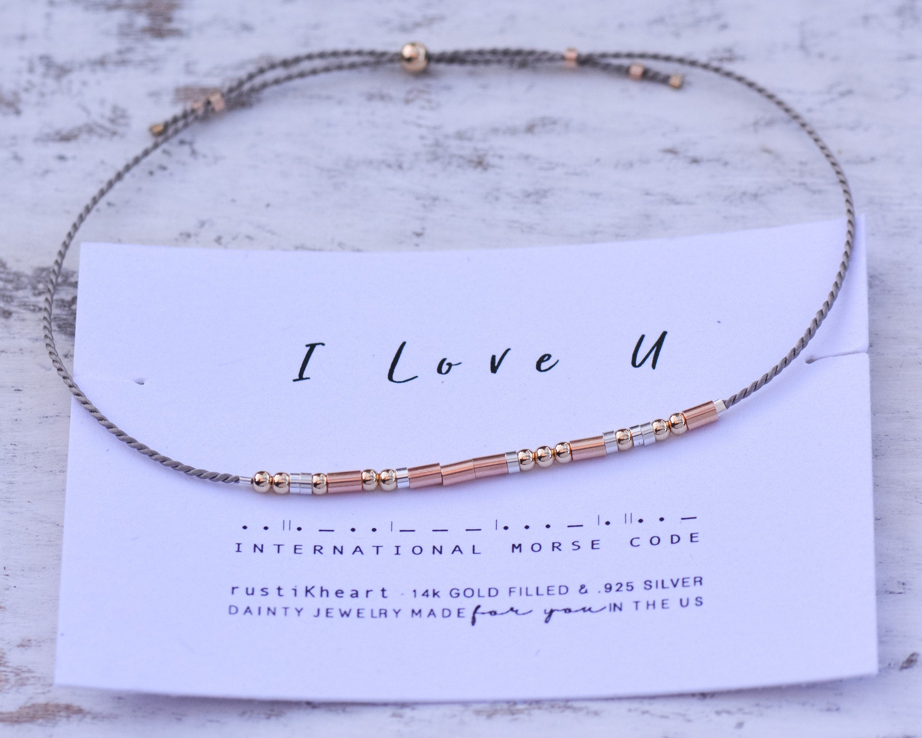 Custom Morse Code Bracelet • Personalized Word