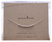 Custom Sterling Silver Morse Code Necklace: Personalized Aunt Gift