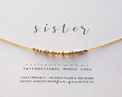 Sister Morse Code Necklace