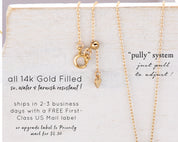 Dainty Natural Pearl Necklace 14k Gold Filled Handmade Bridesmaid Gift for Her