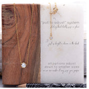 Nasreen Necklace, Diamond Cut CZ on 14k Gold Filled Chain, Dainty Bridesmaid Gift