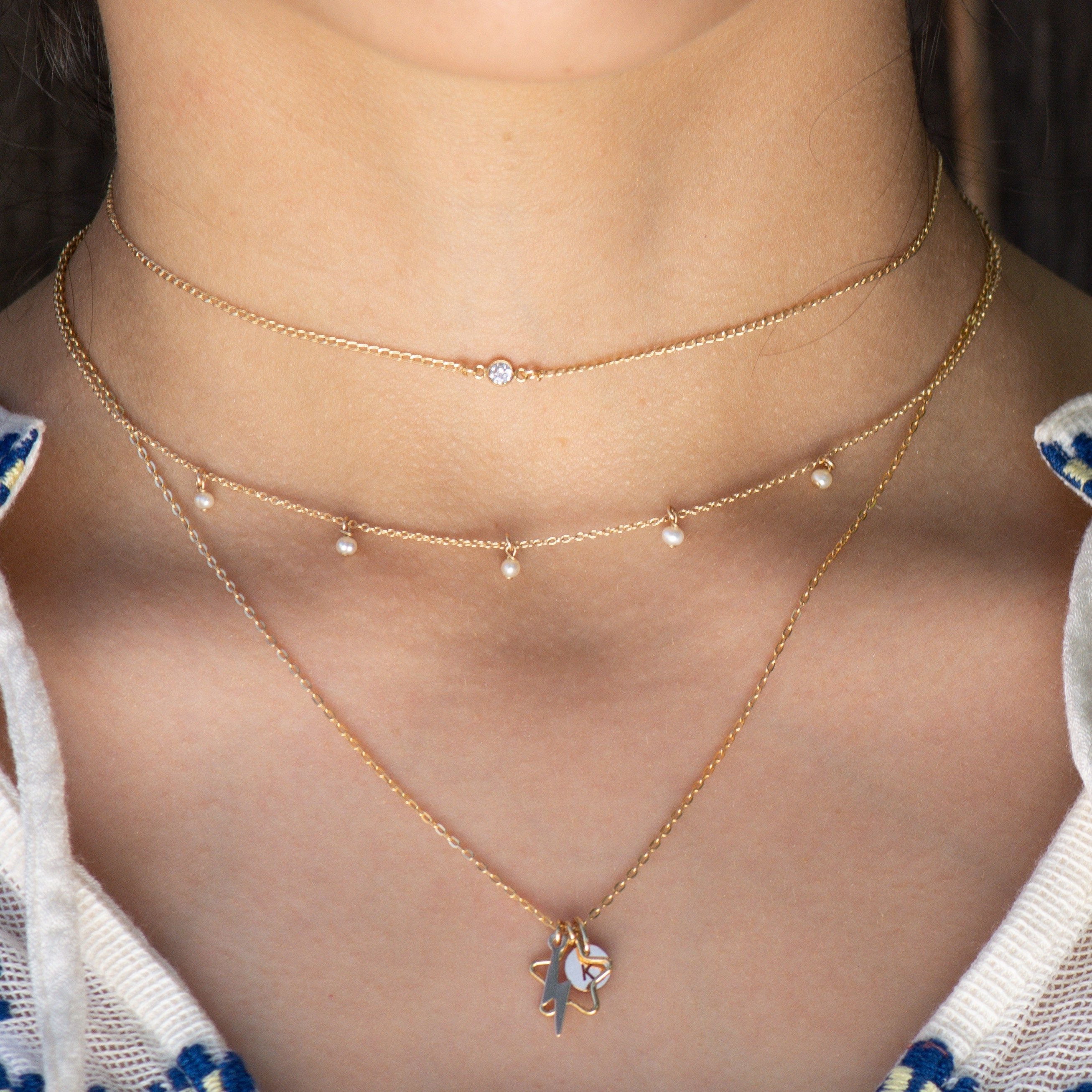 Macarena Tiny Pearls Necklace
