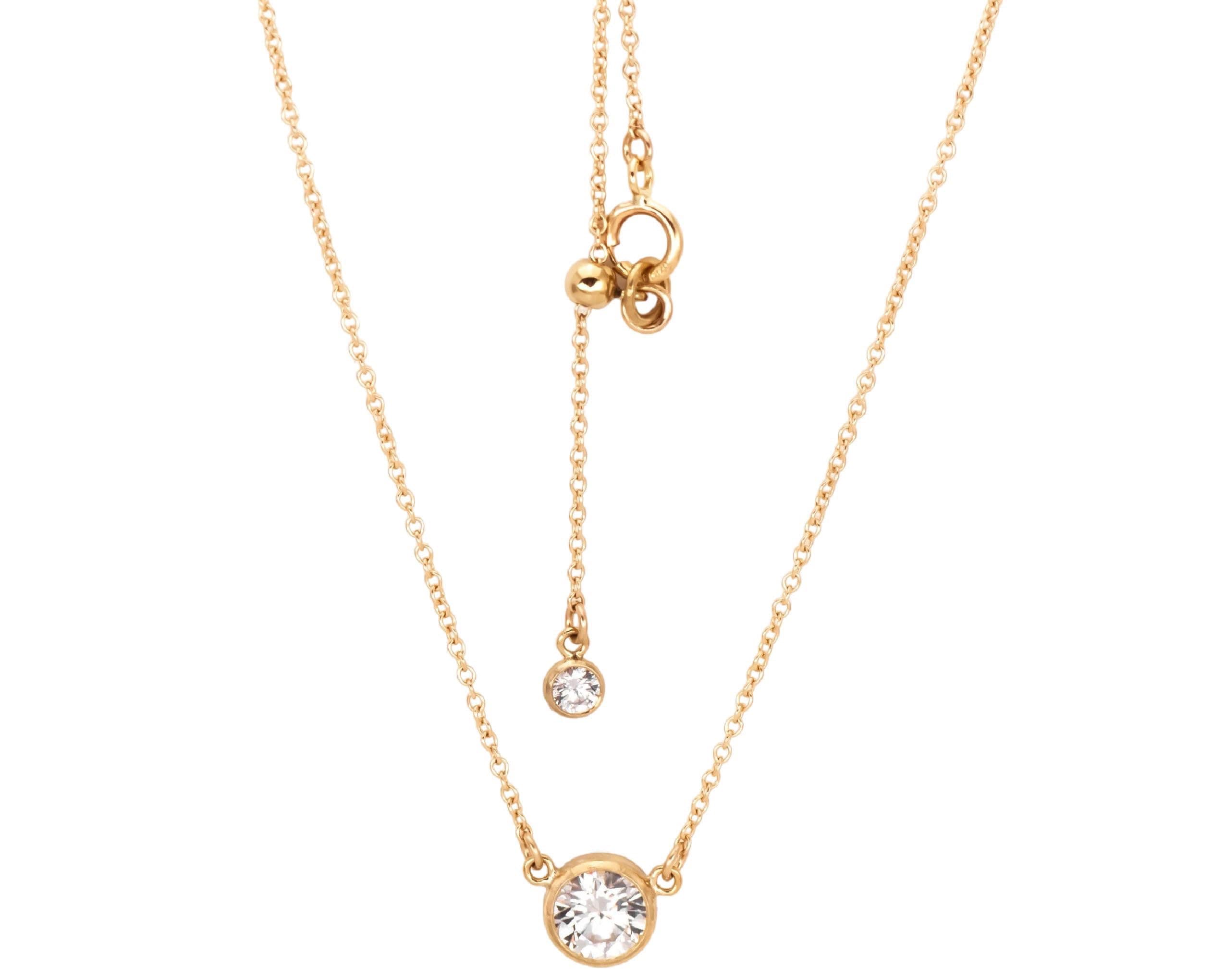 Nasreen Necklace, Diamond Cut CZ on 14k Gold Filled Chain, Dainty Bridesmaid Gift
