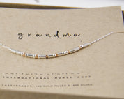 Sterling Silver Morse Code Necklace