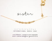 Sister Morse Code Necklace