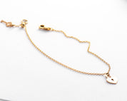 Heart lock gold chain bracelet