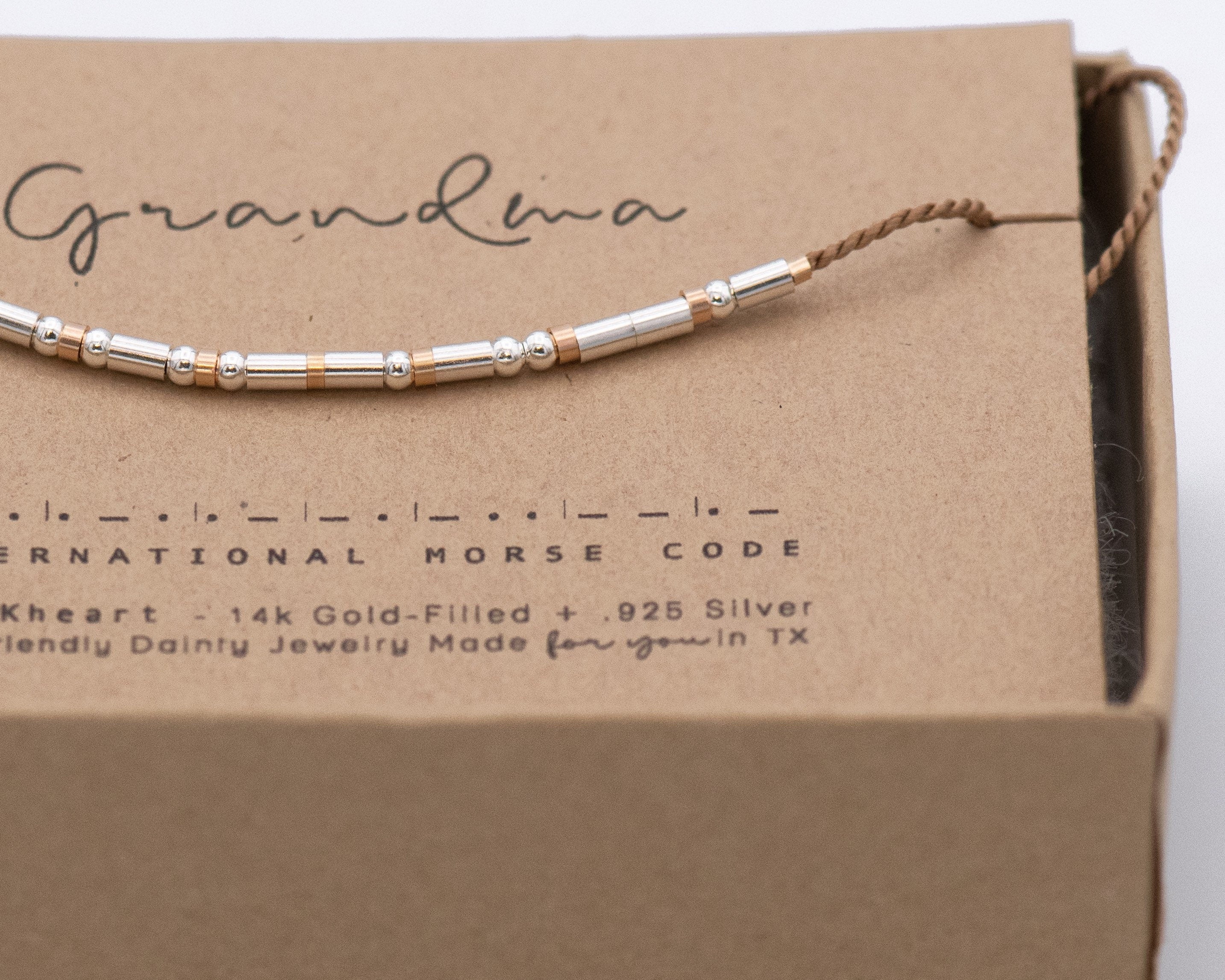 Grandma Morse Code Bracelet