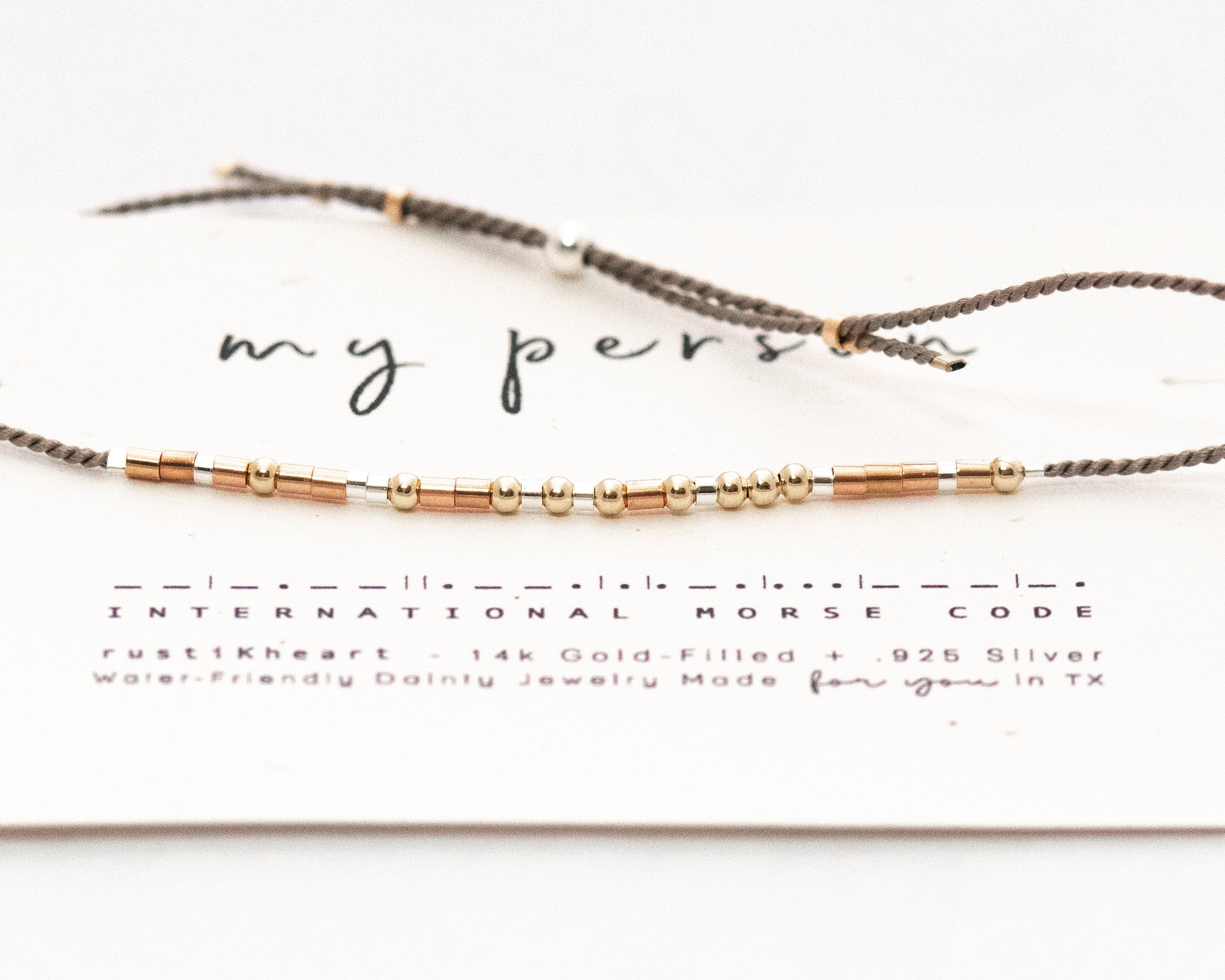 Custom Morse Code Bracelet • Personalized Word