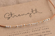 Strength Morse Code Bracelet
