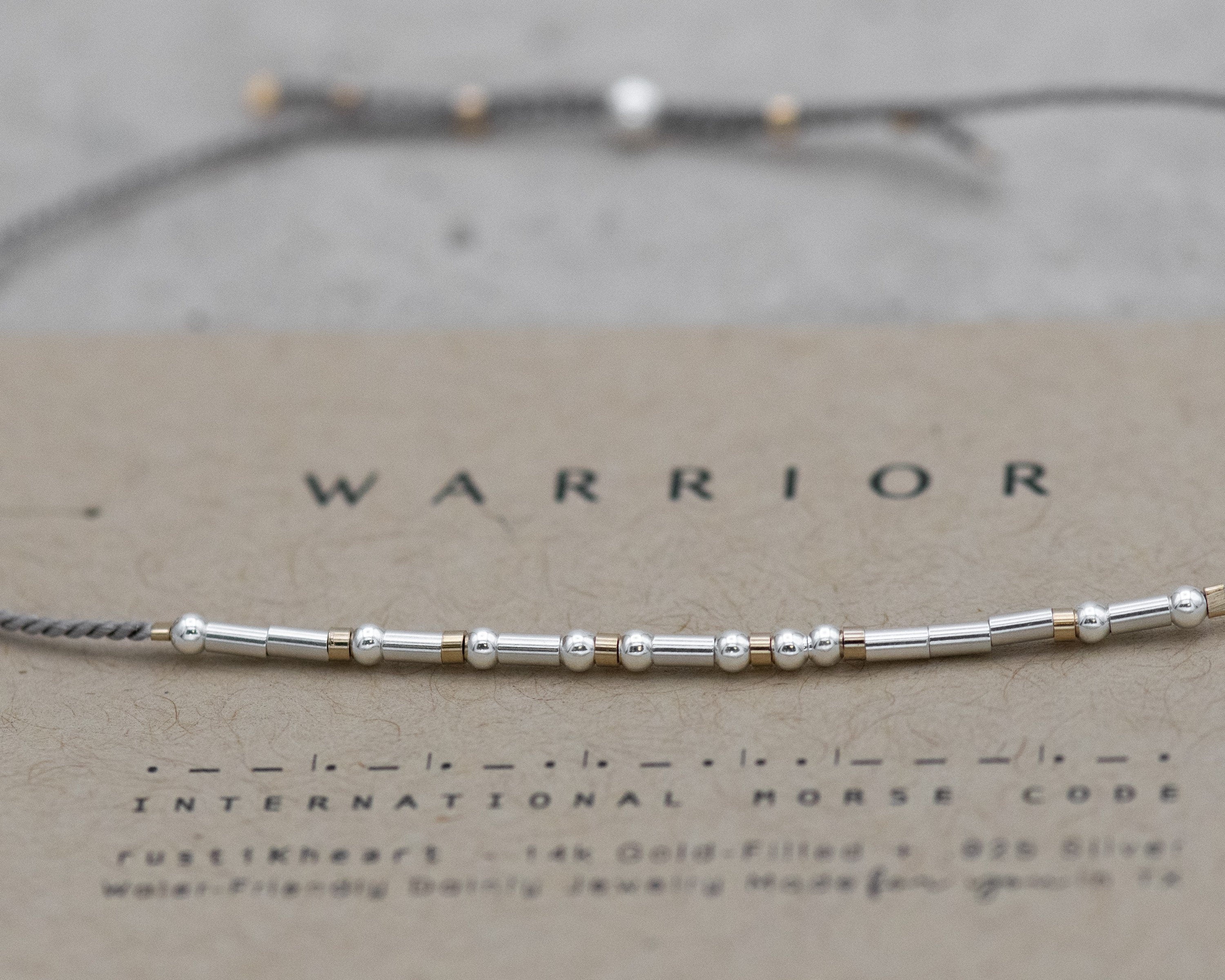 Warrior Morse Code Bracelet