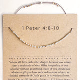 1 Peter 4:8-10 Bible Morse Code Bracelet