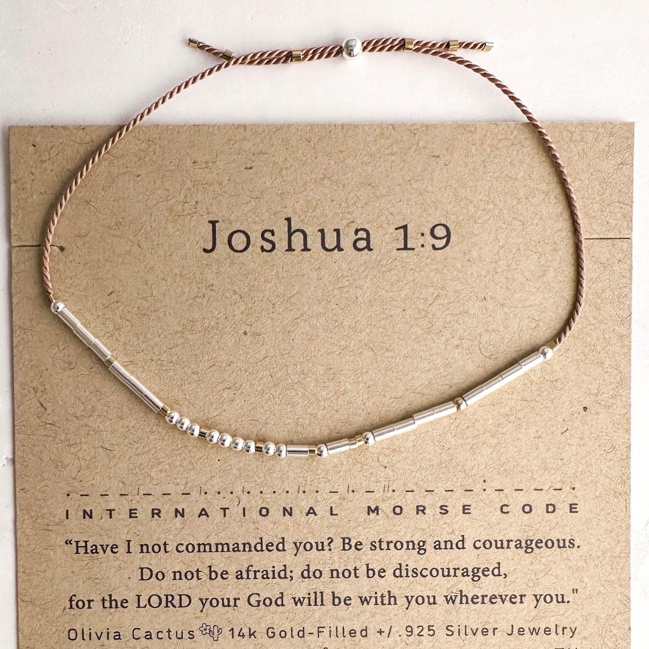 Phil 4:6-7 Bible Verse Bracelet - Maya Morse and Dainty Jewelry by Olivia Cactus