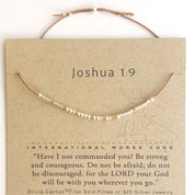 Sterling Silver Morse Code Bracelet