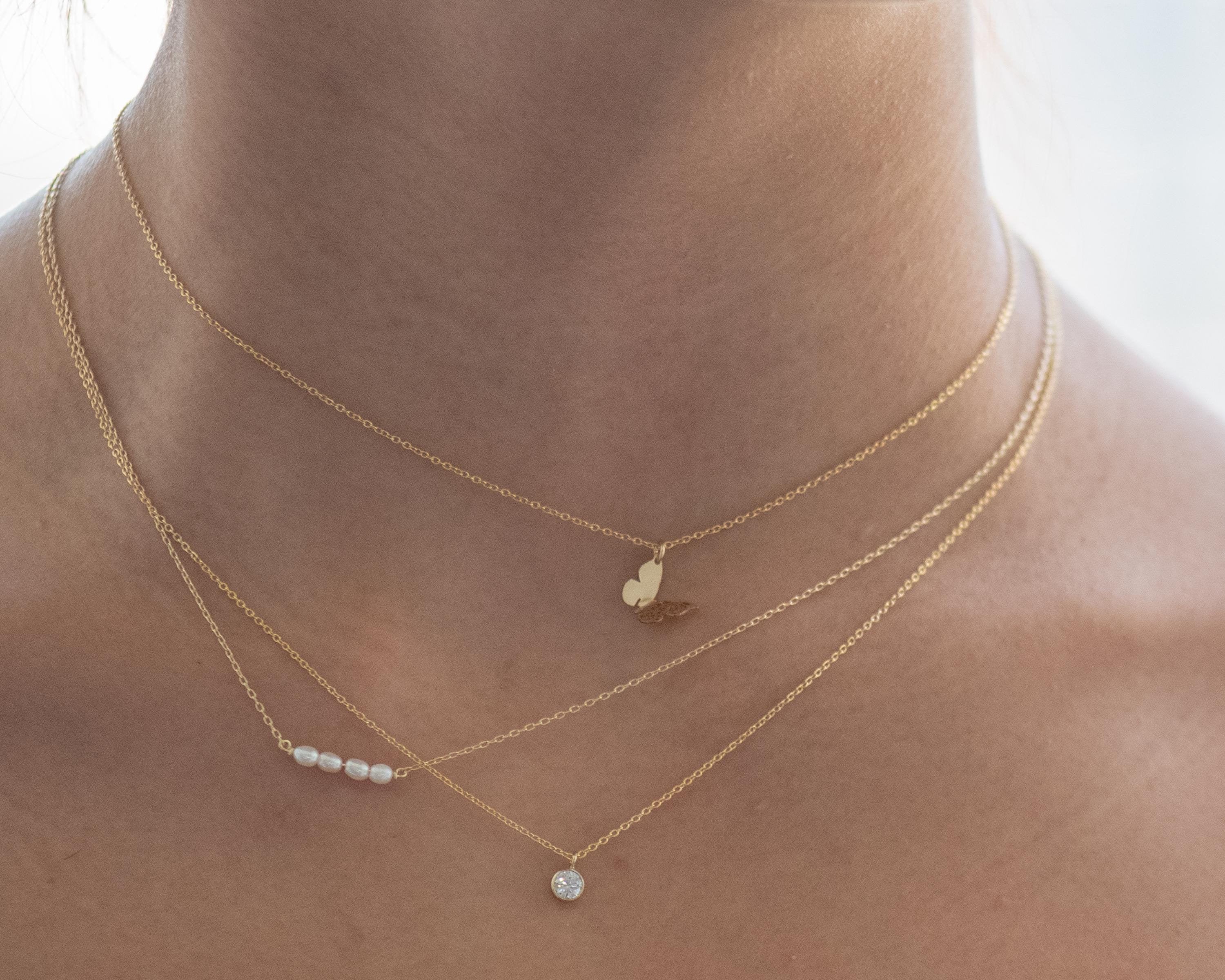 Dainty Butterfly Charm Necklace