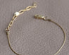 Silver Beads on Gold Chain Custom or Sister Morse Code Bracelet. Our Dainty Beads on Durable Golden Chain w/ Sturdy Clasp + Fast Processing