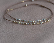 Swarovski Gold Morse Code Bracelet