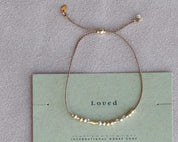 Loved Morse Code Bracelet w/ Swarovski Crystals