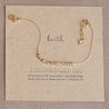 Swarovski Spacers on Gold Chain Faith with Cross or Custom Morse Code Bracelet