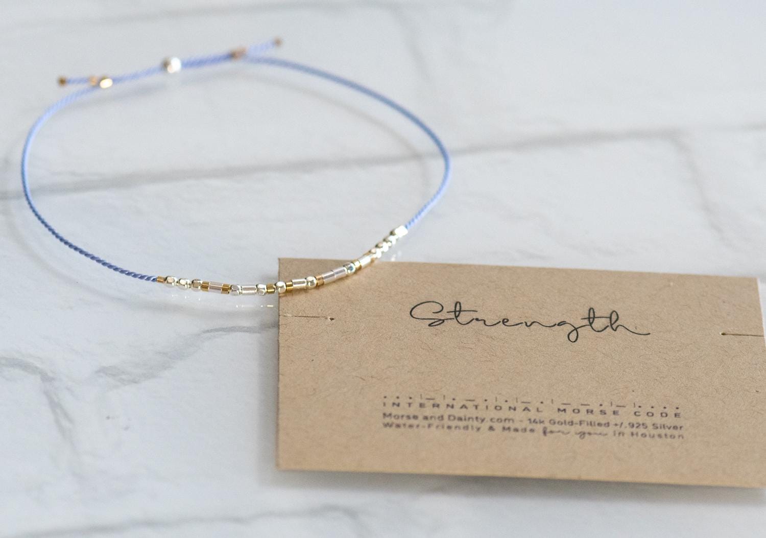 Strength Morse Code Bracelet