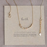 Swarovski Morse Code Necklace on Gold Chain - Faith or Custom