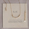 Swarovski Morse Code Necklace on Gold Chain - Faith or Custom